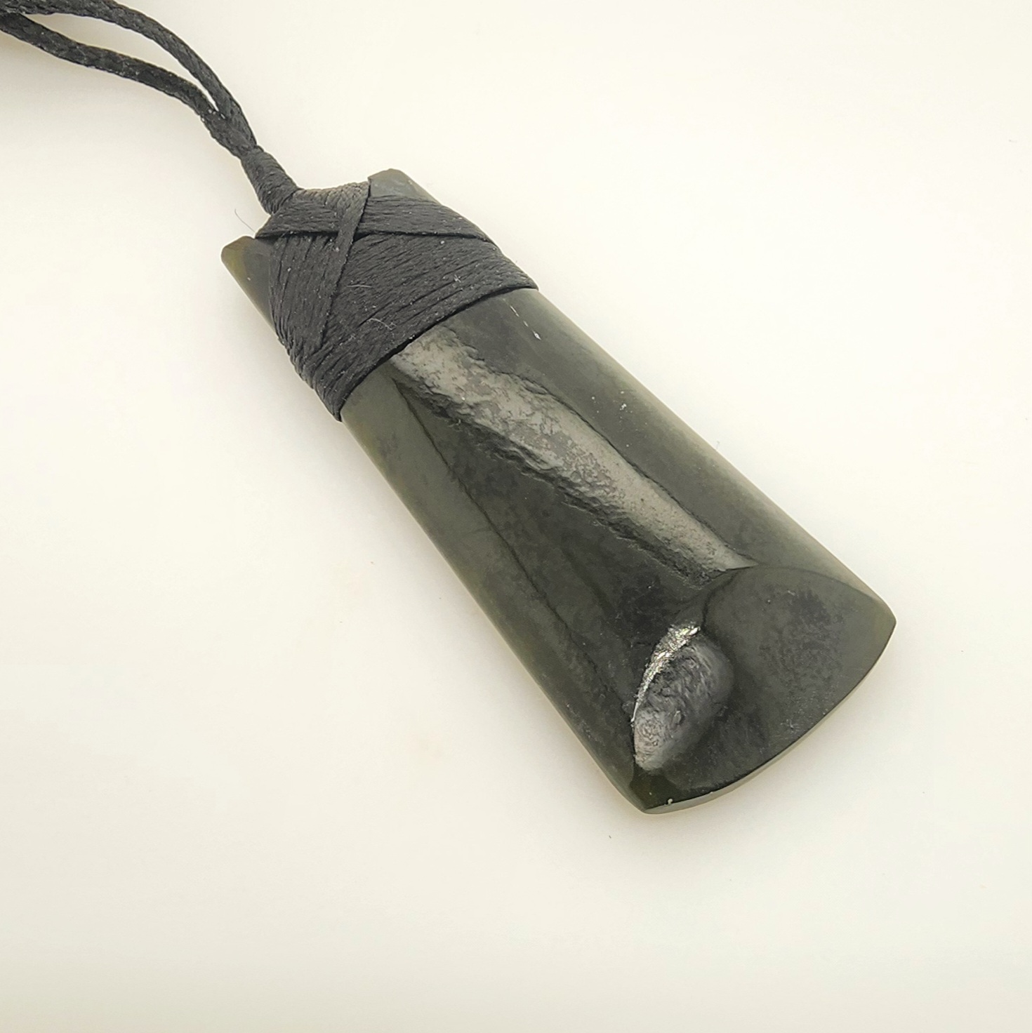 New Zealand Pounamu Bounded Toki Necklace - HPFF60.60B Greenstone?Jewellery 