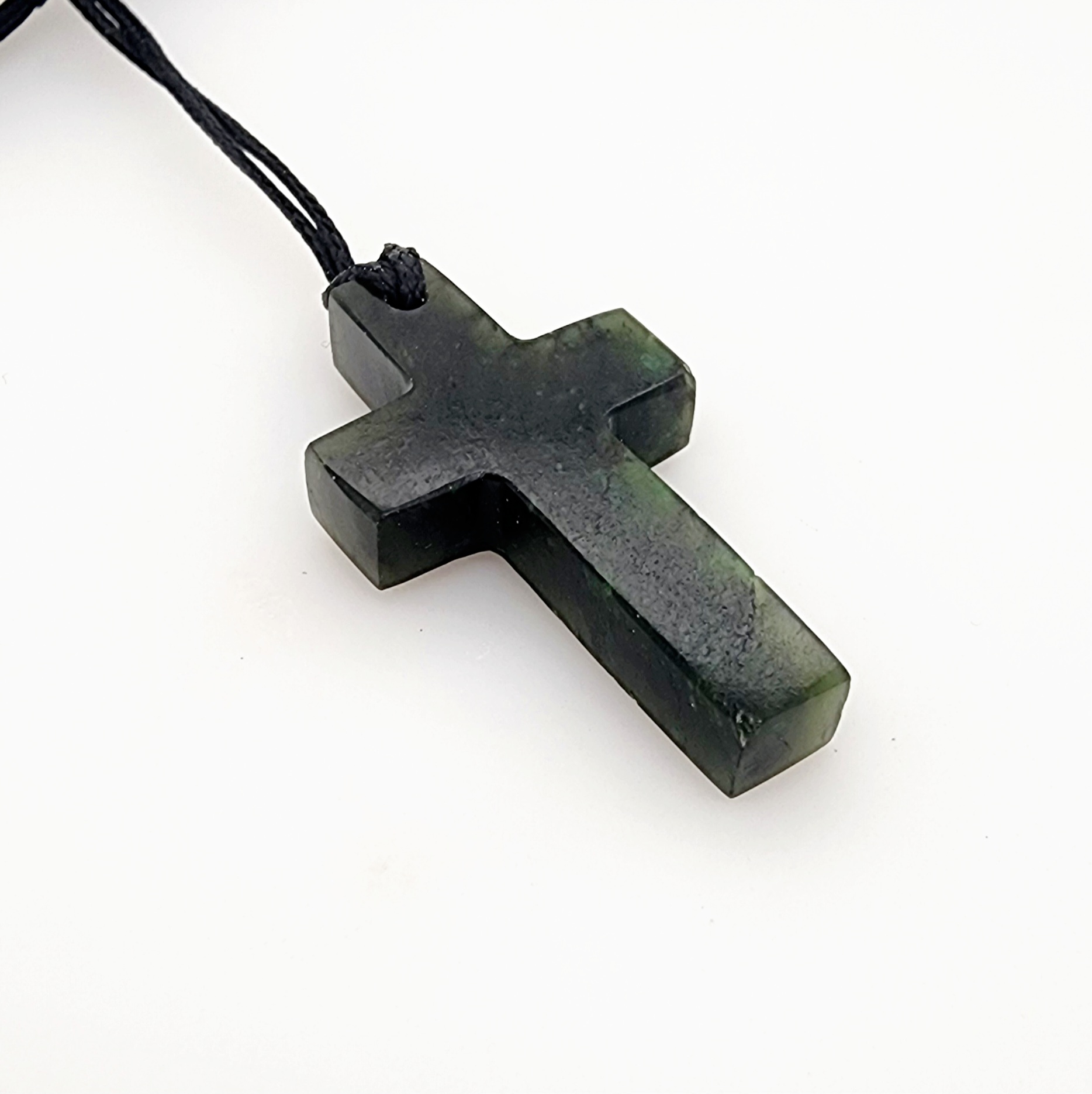 New Zealand Pounamu Cross Necklace - HPCR30.38 Greenstone?Jewellery 