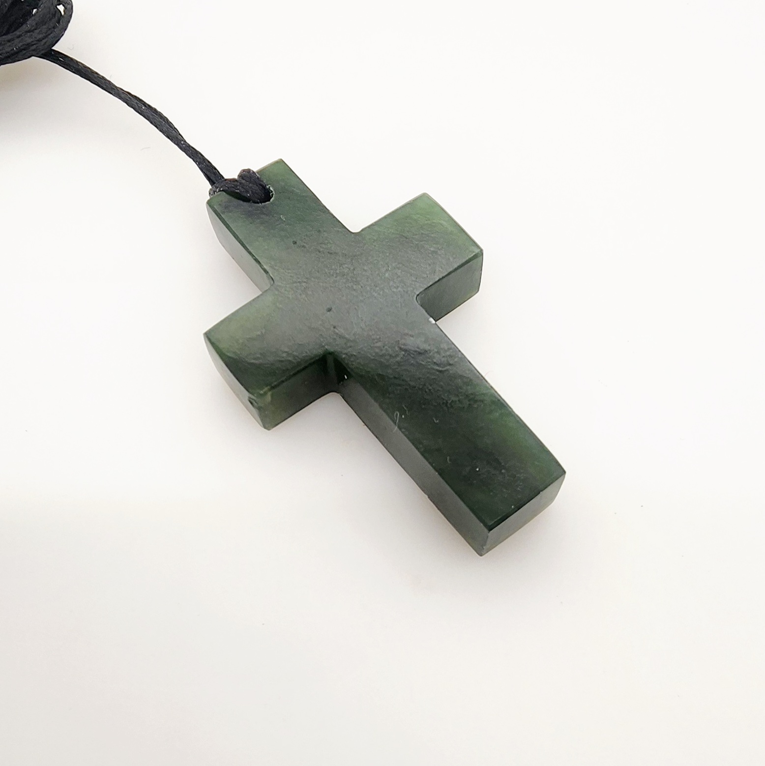New Zealand Pounamu Cross Necklace - HPCR40.46 Greenstone?Jewellery 