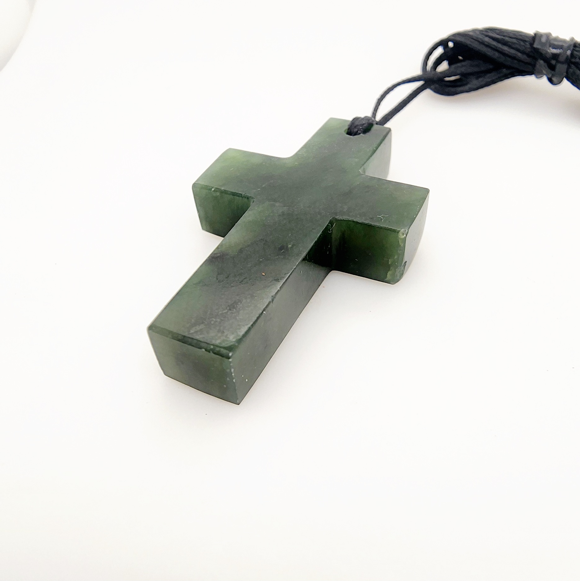 New Zealand Pounamu Cross Necklace - HPCR40.46 Greenstone?Jewellery New Zealand Pounamu Cross Necklace - HPCR40.46 Greenstone?Jewellery