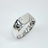 9ct White Gold Gents Signet Ring with Diamond Setting