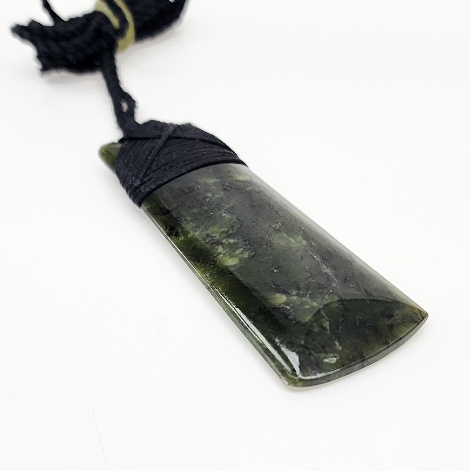 New Zealand Pounamu Classic Bounded Toki Necklace - FP403 Greenstone?Jewellery 