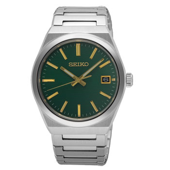 Seiko SUR601P1 — Green Dial Stainless Steel Classic Watch (Quartz, 100m) CASIO 