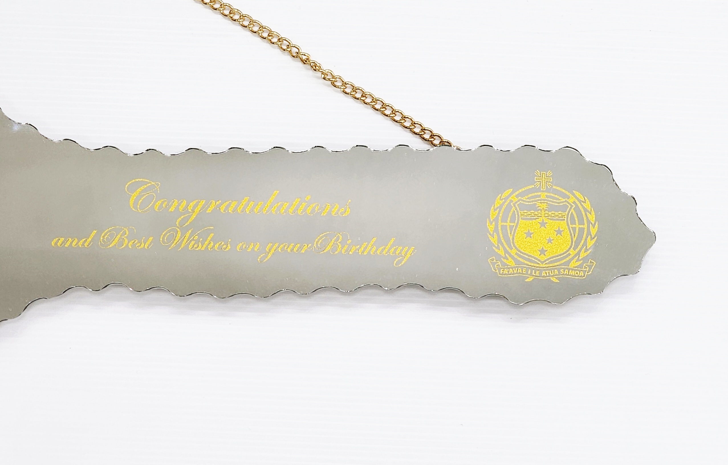 Golden Print Design with Samoan Sila & Tattoo Patterns Mirrored/Glass Photo 21st Birthday Key - SJ2504 21ST MIRROR KEYS Golden Print Design with Samoan Sila & Tattoo Patterns Mirrored/Glass Photo 21st Birthday Key - SJ2504 21ST MIRROR KEYS