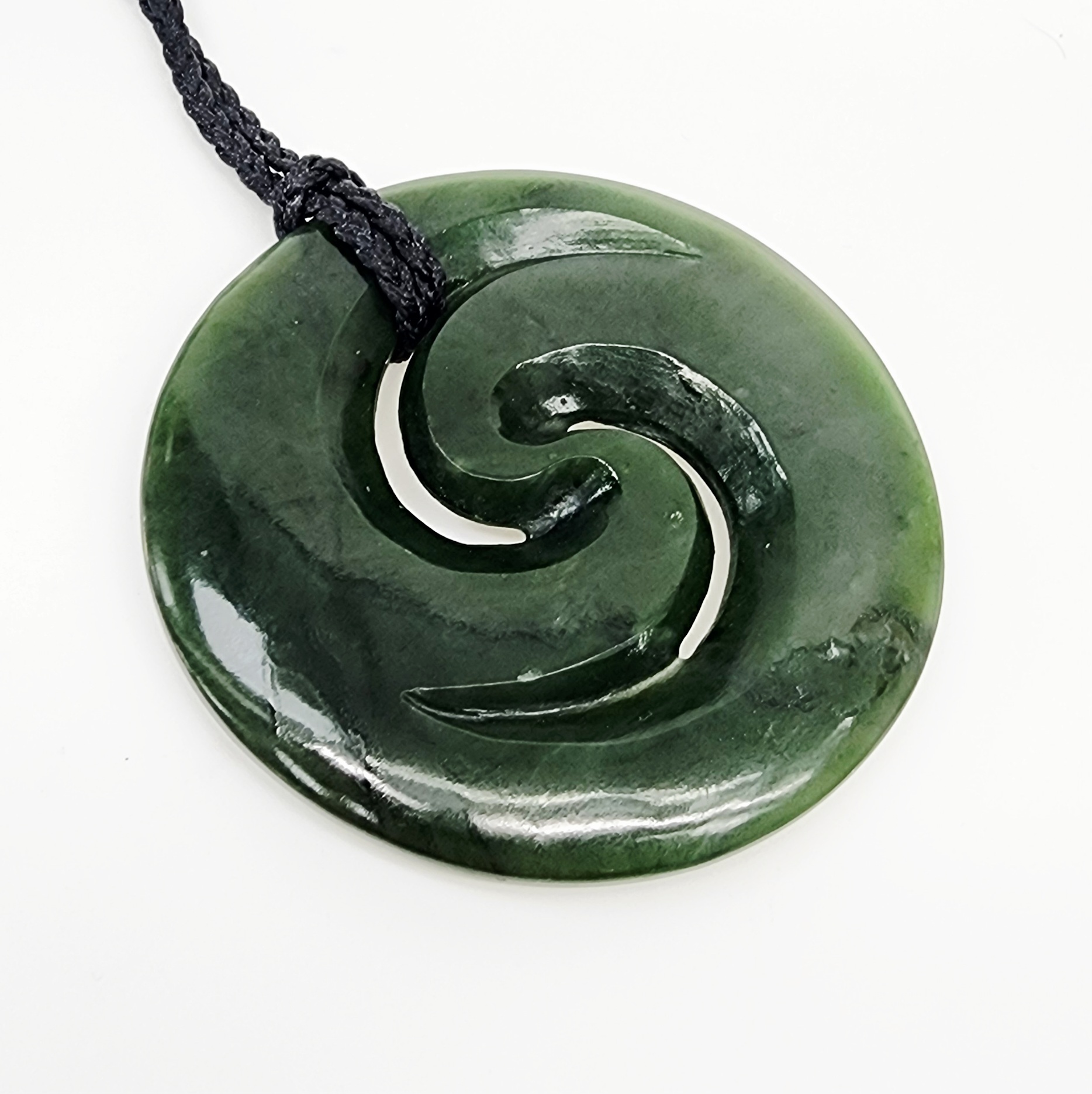 New Zealand Pounamu Closed Double Koru Necklace - HPC153XL.125 Greenstone?Jewellery New Zealand Pounamu Closed Double Koru Necklace - HPC153XL.125 Greenstone?Jewellery