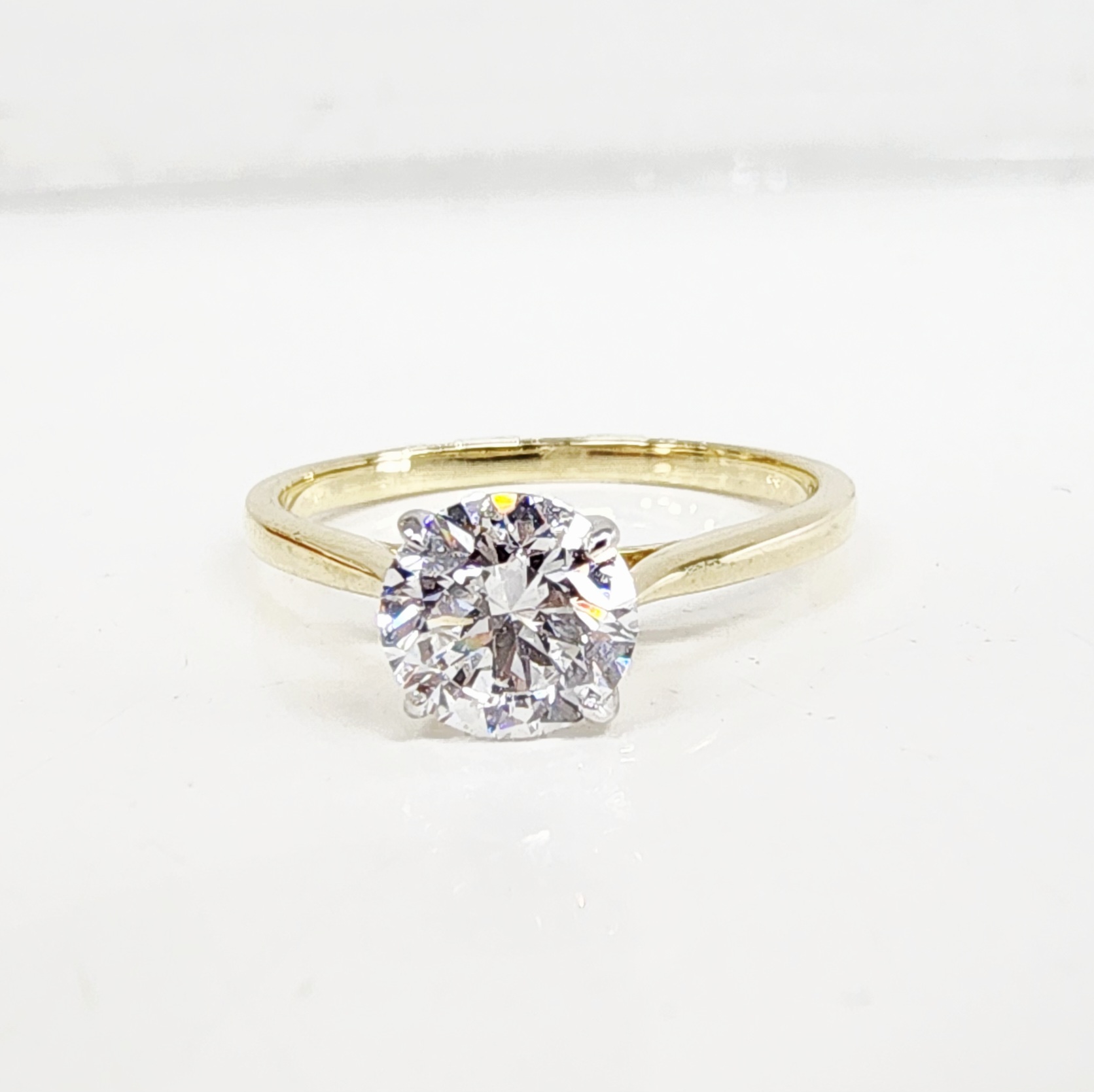 9ct Yellow Gold 1.0435ct Lab Grown Diamond Solitaire Engagement Ring - AURG2242 Gold Earrings 