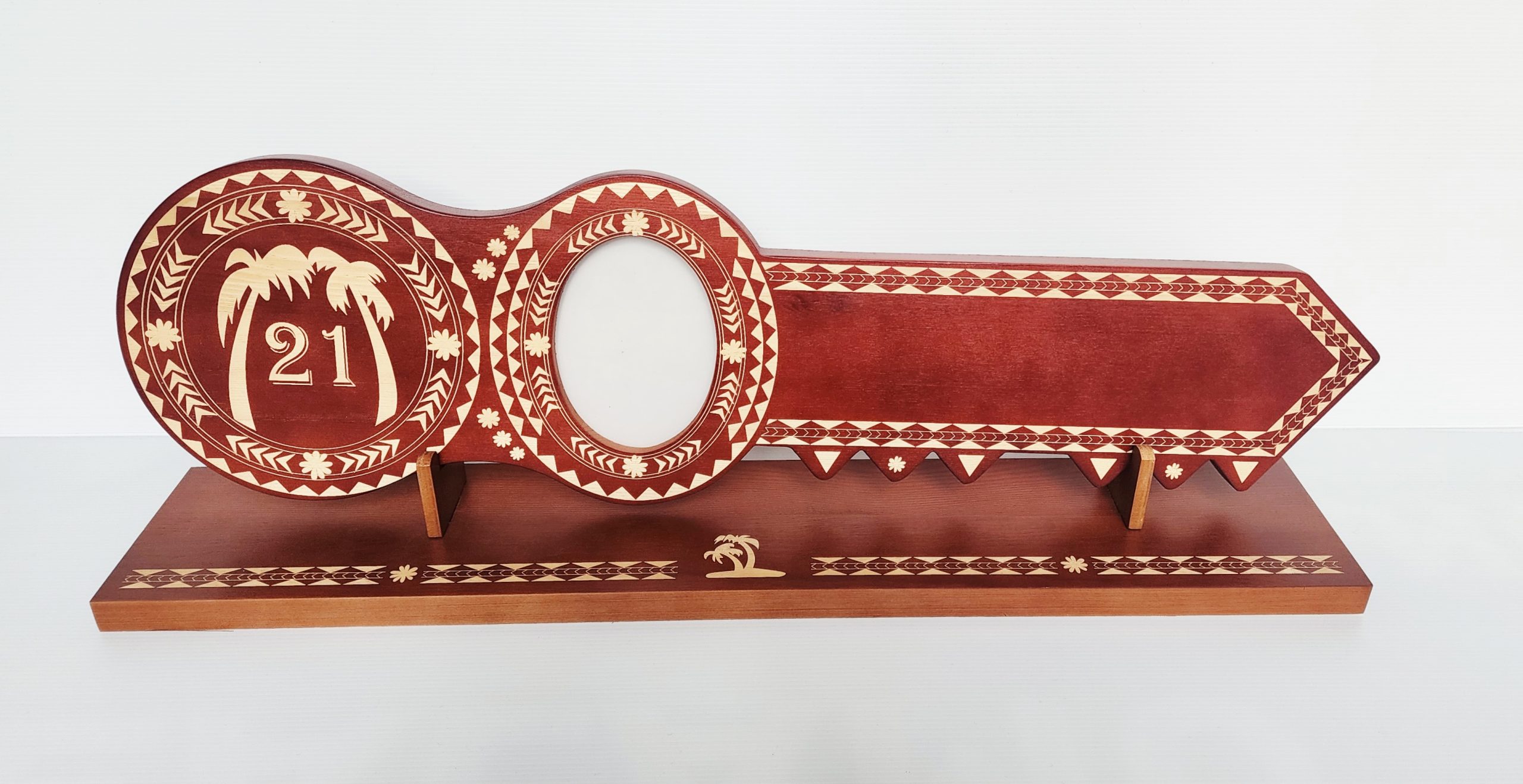 Island Design Wooden Birthday Key with "Two Palm Trees" & "21" Laser Engraved – SJ2513DB 21st Keys Island Design Wooden Birthday Key with "Two Palm Trees" & "21" Laser Engraved – SJ2513DB 21st Keys