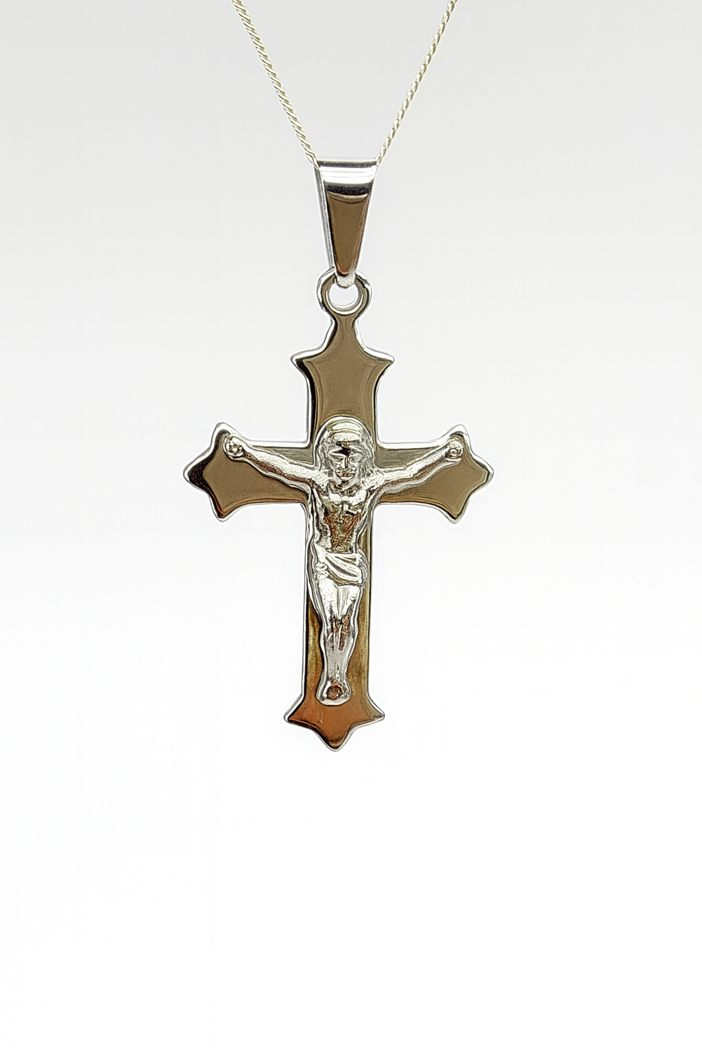 Sterling Silver Crucifix Cross Pendant with Chain - S11J324P/4 Sterling Silver Pendants 