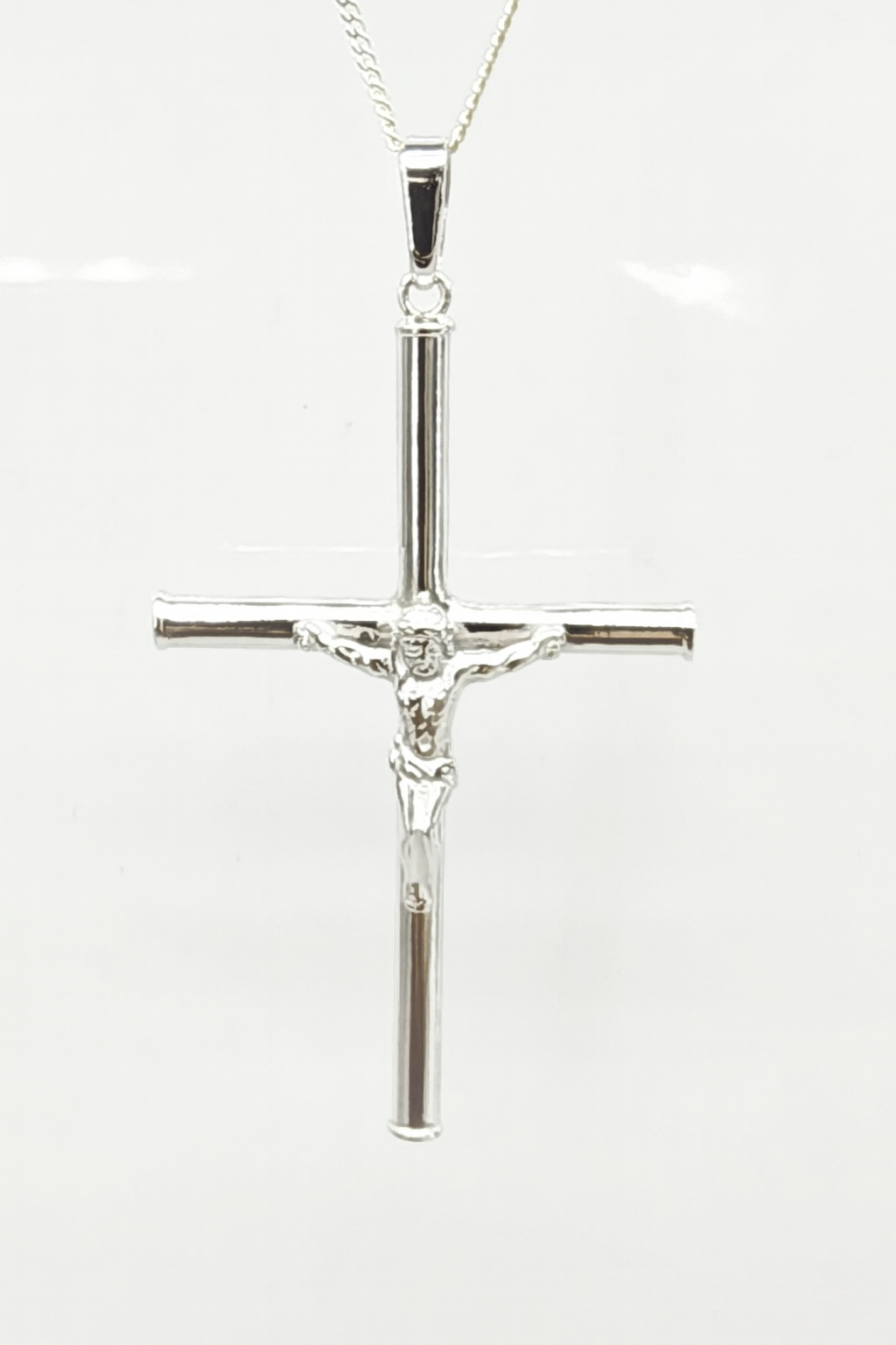 Sterling Silver Crucifix Cross Pendant with Chain - D9030 Sterling Silver Pendants 