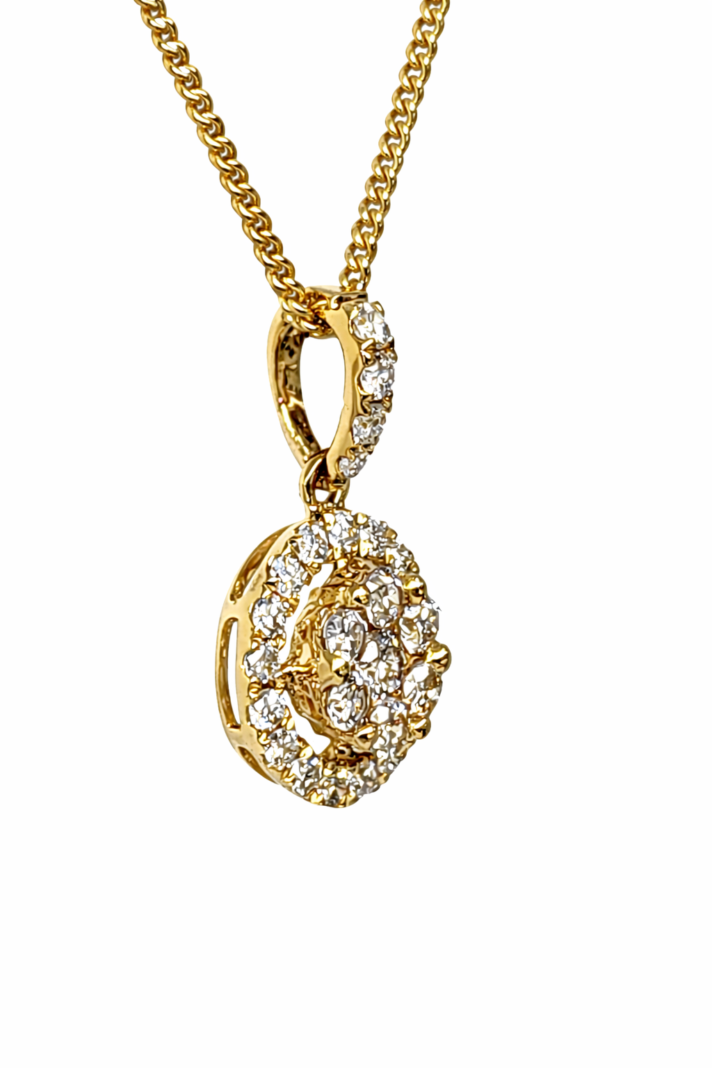 18ct Yellow Gold Natural Diamond Halo Pendant – 0.389ct Round Diamonds - 18KR21522NPL Gold Rings 18ct Yellow Gold Natural Diamond Halo Pendant – 0.389ct Round Diamonds - 18KR21522NPL Gold Rings
