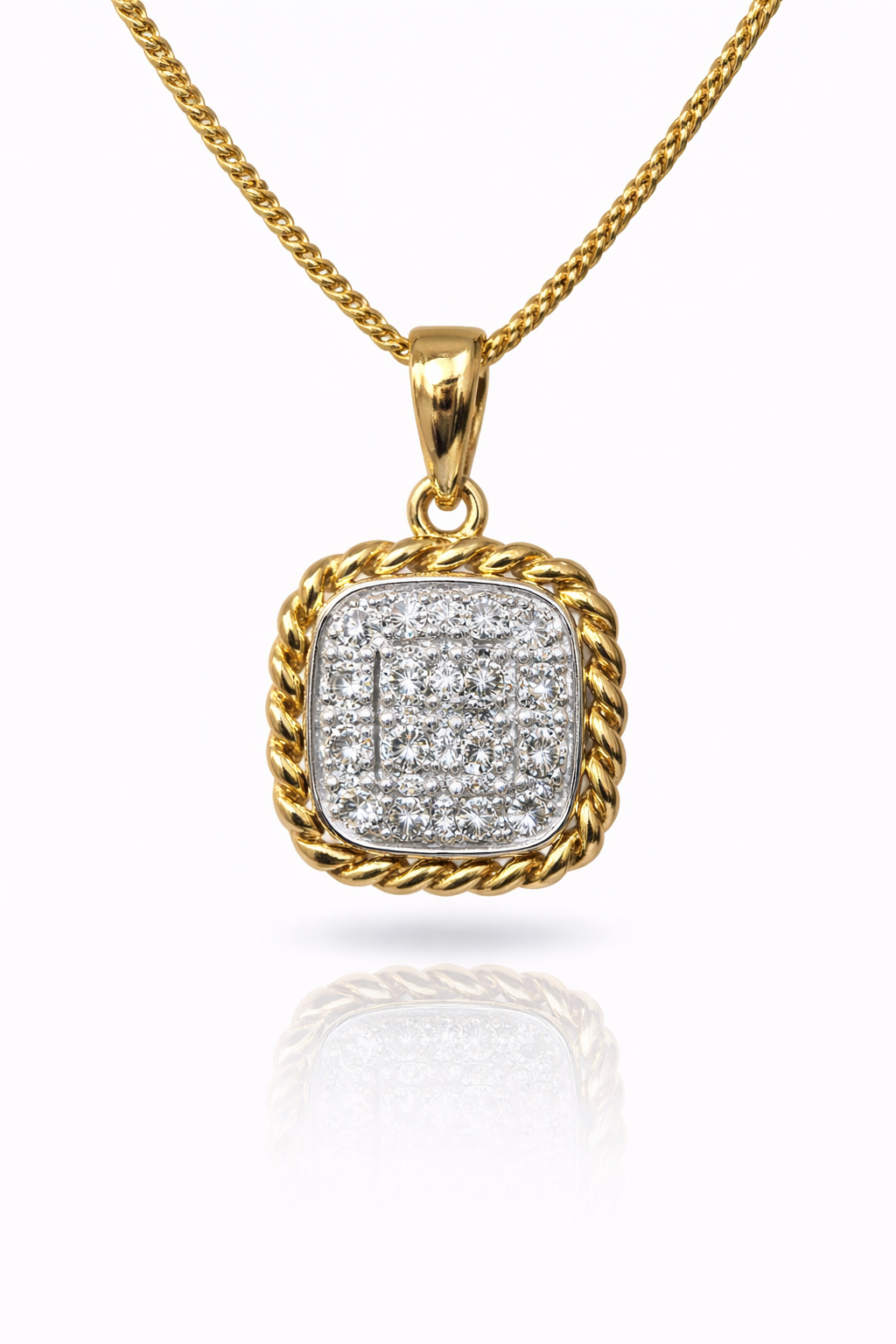 18ct Yellow Gold 0.18ct Natural Diamond Cushion Halo Pendant - 18KR45196PL Gold Rings 18ct Yellow Gold 0.18ct Natural Diamond Cushion Halo Pendant - 18KR45196PL Gold Rings